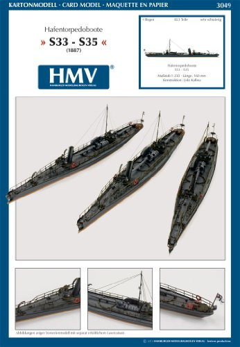 HMV 3049 Papermodel Harbor Torpedo Boat S33 - S35