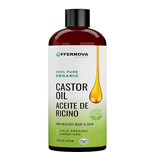 Aceite de Ricino Castor 100 PURO y ORGANICO - Para el Cabello Cejas Pestañas Piel Artritis - Libre de Quimicos - Aceite de Higuereta