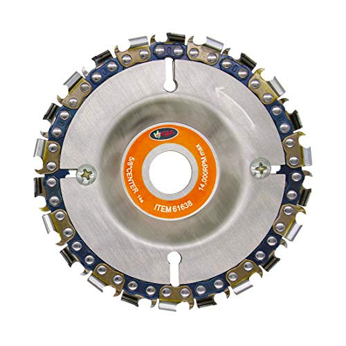 Wood Carving Disc IRmm 4 Inch Angle Grinder Chain Disc Double Saw Teeth Anti-Kickback Woodcarving Saw Blade 22 Teeth  5-8 Arbor -4 in-