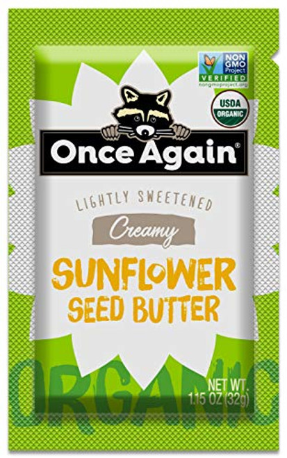 Once Again Organic Creamy Sunflower Butter - Peanut Free Lightly Sweetened - Squeeze Packs 10 Count Once Again Organic Creamy Sunflower Butter - Peanut Free Lightly Sweetened - Squeeze Packs 10 Count