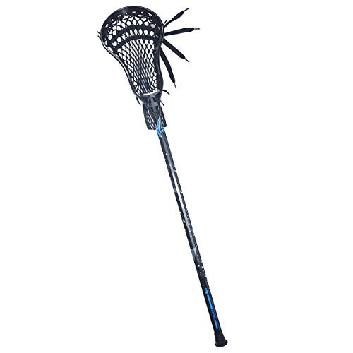 CAKLOR Lacrosse Complete Attack-Midfield Stick with Shaft and Head Mens-1 Stick Black