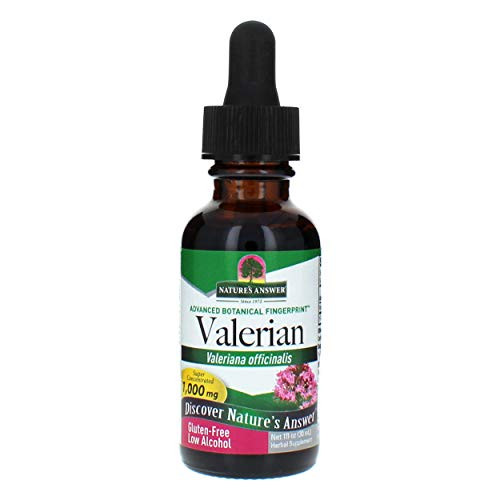 Natures Answer Valerian Root with Organic Alcohol  2-Fluid Ounces - Natural Sleep Aid - Stress Reliever - Promotes Restful Slumber