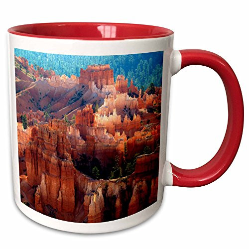 3dRose 206078_5 Hoodoos, Sunset Point, Amphitheater, Bryce Canyon NP, Utah, USA. Ceramic Mug 11oz Red/White