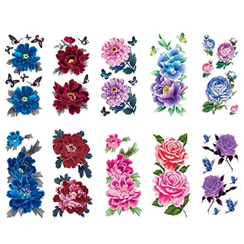 CARGEN 8 Sheets Sexy Rose Tattoos for Women Petal 3D Tattoo for Women 3D Tattoo Sticker Sexy Cover Up Makeup Fake Tattoo Body Art Sticker Waterproof f CARGEN 8 Sheets Sexy Rose Tattoos for Women Petal 3D Tattoo for Women 3D Tattoo Sticker Sexy Cover Up Makeup Fake Tattoo Body Art Sticker Waterproof f
