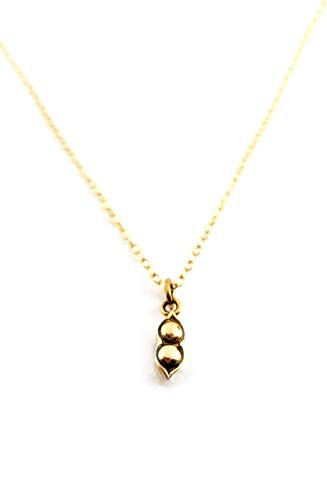 Two Pea Pod Charm - 14k Gold Filled Necklace