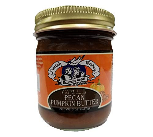 Amish Wedding Pecan Almond Butter 8oz Glass Jar
