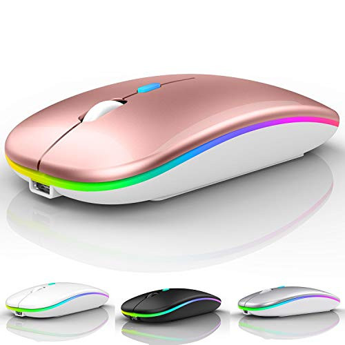 LED Bluetooth Wireless Mouse Bluetooth Mouse for MacBook Pro Bluetooth Mouse for MacBook Air Rechargeable Wireless Mouse for MacBook  Laptop  Mac ipad