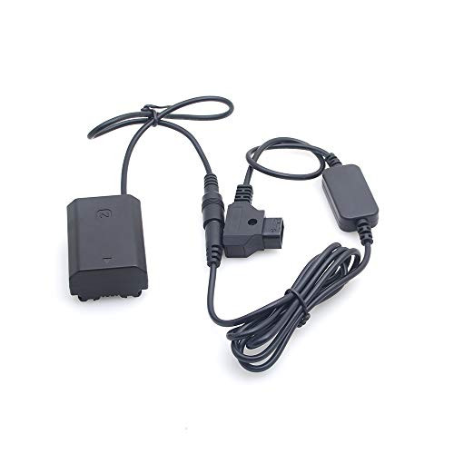 Runshuangyu NP-FZ100 Power Dummy Battery to D-Tap Connector Adapter with Charging Cable for Sony A7III A7RIII A7SIII A9 ILCE-9 Digital Camera