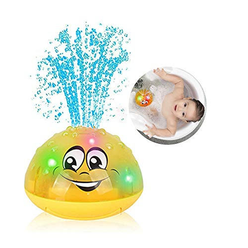 DENBOS Bath Toy  Spray Water Squirt Toy LED Light Up Float Toys Bathtub Shower Pool Bathroom Toy for Baby Toddler Infant Kid Water Electronic SprayerC