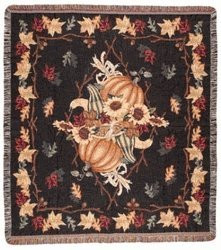 Simply Home Awesome Autumn Tapestry Throw Blanket