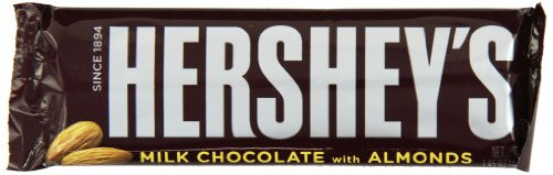 Hershey Milk Chocolate with Almonds  1 45-Ounce Bars -Pack of 36-