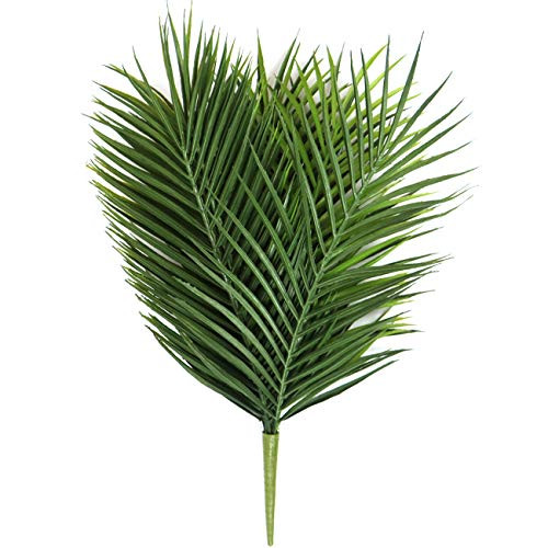 Artificial Palm Leaves Plants Leaves Tropical Greenery Bush Imitation Faux Fake Palm Tree Leaf for Home Kitchen Party Flowers Arrangement Wedding Deco