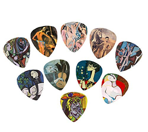 Picasso Art Guitar Picks -10 Beautiful Picks in a packet-