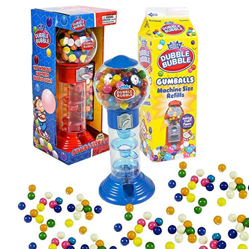Spiral Fun Gumball Bank Machine  Includes 270 Dubble Bubble Gumballs Refills  Kosher OU