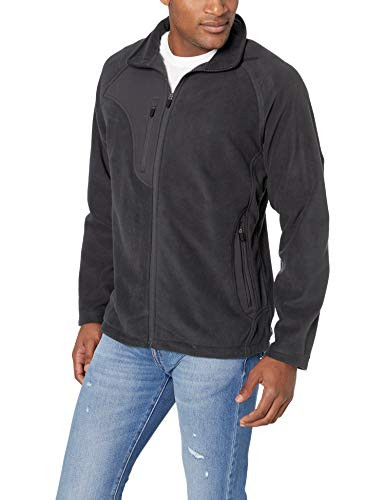 Clementine Mens ULTC-8495-Full-Zip Micro-Fleece Jacket with Pocket  Charcoal-Charco  X