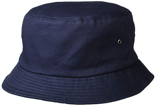 Marky G Apparel Metal Eyelet Bucket Cap  Navy  One Size