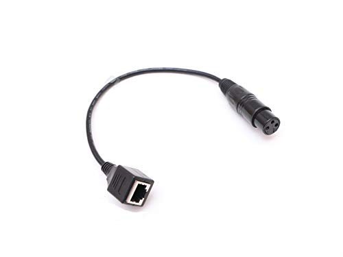 3-Pin XLR Female to RJ45 Female DMX Adapter Cable for DMX512 LED Controllor