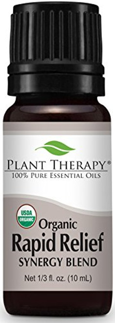 Plant Therapy Rapid Relief Organic Synergy Essential Oil 10 mL -1-3 oz- 100 Pure Undiluted Therapeutic Grade Plant Therapy Rapid Relief Organic Synergy Essential Oil 10 mL -1-3 oz- 100 Pure Undiluted Therapeutic Grade