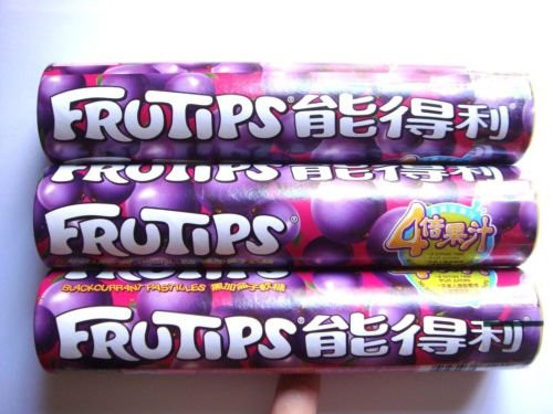 Nestle Frutips Blackcurrant Gummy Candy Pastilles 3 packs 125g Big Size