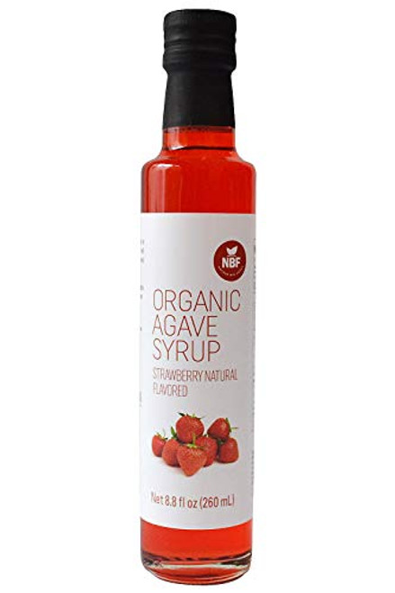 NBF Blue Organic Agave Nectar Syrup Strawberry Sweetener Natural Low Glycemic Index Non-GMO and Gluten-Free Natural Flavors -Strawberry Small 8 8 Ounce NBF Blue Organic Agave Nectar Syrup Strawberry Sweetener Natural Low Glycemic Index Non-GMO and Gluten-Free Natural Flavors -Strawberry Small 8 8 Ounce