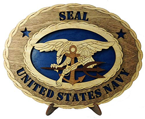 Navy Seal Armed Forces Military Decorative Custom Laser Three Dimensional Wooden Wall Plaque with Stand