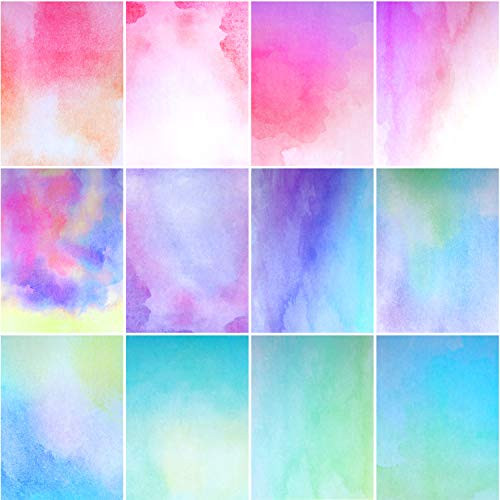 Stationary Papers 12 Watercolor Styles Writing Stationary Papers Letter  Double Sided Writing Paper  8 5 x 11 Inches -120 Sheets-