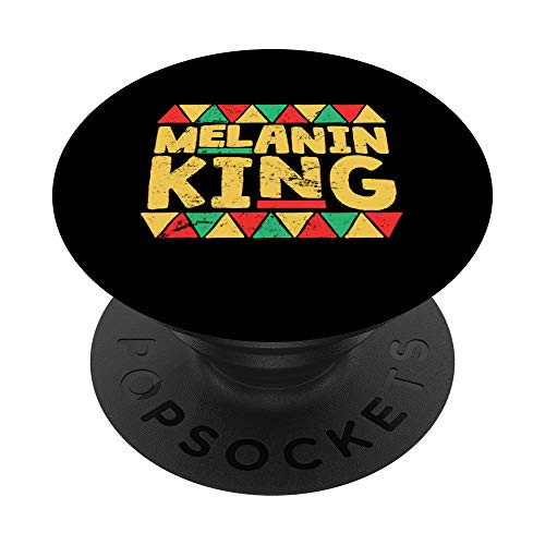 Melanin King Black History Month Gift African Pride Gift PopSockets Grip and Stand for Phones and Tablets