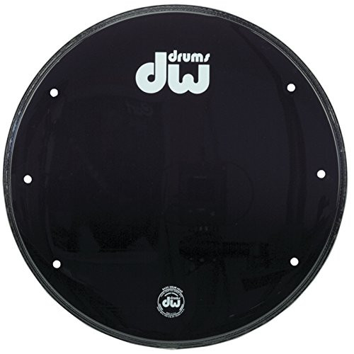 DW Drum Workshop GB18K Black 18 Vented Bass Drum Head w- White Logo DW Drum Workshop GB18K Black 18 Vented Bass Drum Head w- White Logo