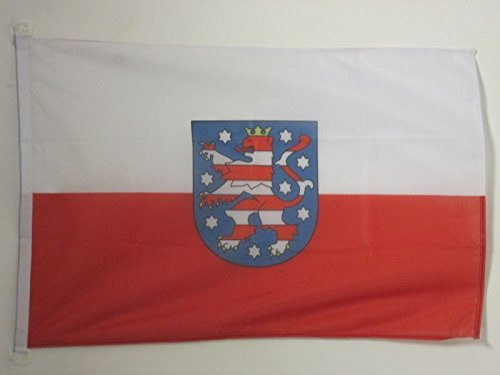 AZ FLAG Thuringia Nautical Flag 18 x 12 - Germany - German Region of Thuringia Flags 30 x 45 cm - Banner 12x18 in for Boat