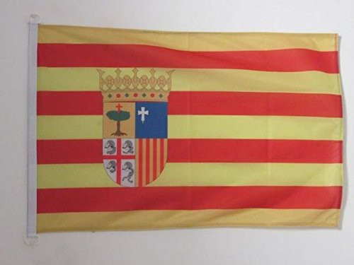 AZ FLAG Aragon Nautical Flag 18 x 12 - Spanish Region of Aragón Flags 30 x 45 cm - Banner 12x18 in for Boat