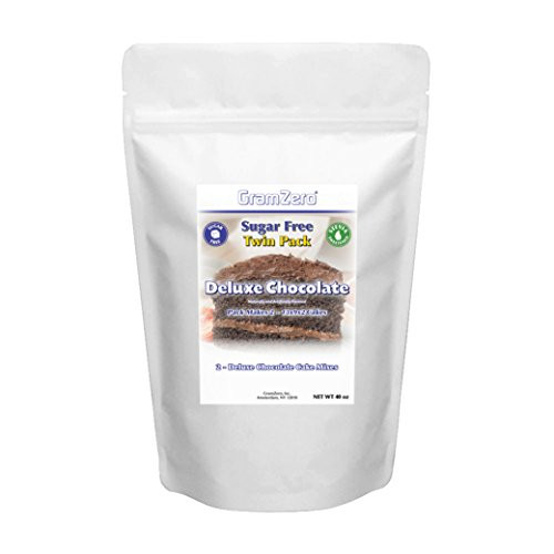 GramZero  2 Pack Chocolate Cake Mix  Makes 2 - 13x9x2 Cakes  Stevia Sweetened  SUGAR FREE