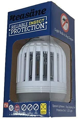 TEASÄNE Mosquito Bug Zapper Light Bulb  2 in 1 Mosquito Killer Lamp UV Led Electronic Insect and Fly Killer