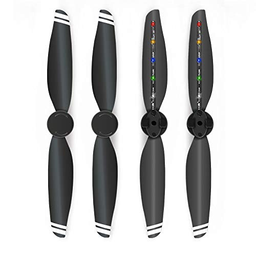 TOMAT Mavic Air 2 Propellers Rechargeable Low-Noise Quick-Release Propellers Folding LED Light Flash Propellers for DJI Mavic Air 2 Drone -2 Pair-
