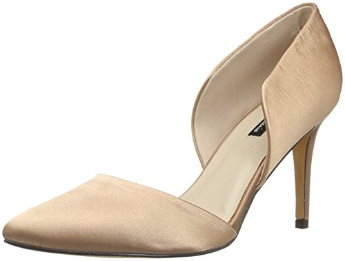 Michael Antonio Womens Luster Heeled Sandal  Nude  9 M US