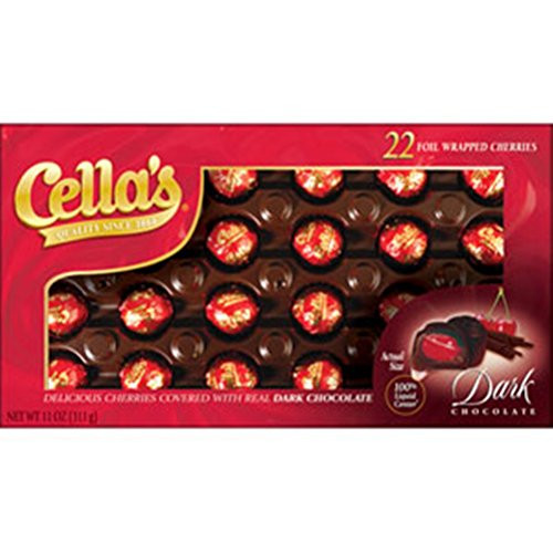 Cellas Dark Chocolate Covered Cherries 22 Count  11 Ounce