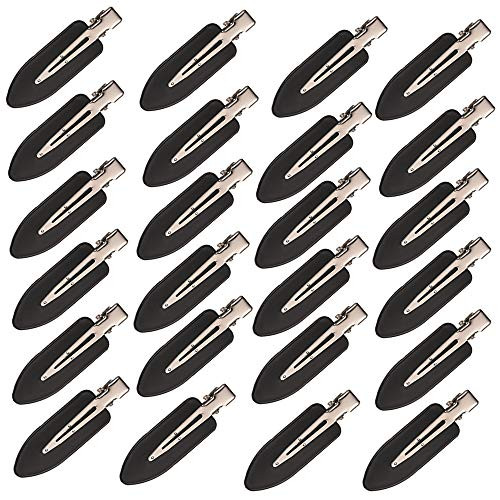 No Bend hair clips 24 pcs No Crease Dent Creaseless Hair Clip for Makeup Hairstyle -24 blacks- No Bend hair clips 24 pcs No Crease Dent Creaseless Hair Clip for Makeup Hairstyle -24 blacks-