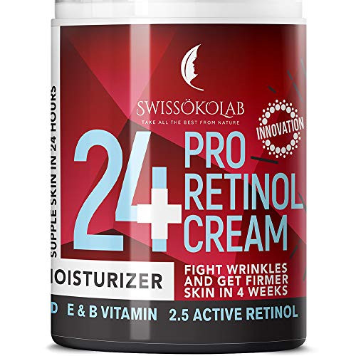 Retinol Cream for Face Eye Neck Area - Day and Night Retinol Moisturizer - Anti Aging Face Cream with 2 5 Active Retinol Hyaluronic Acid - Firming Anti