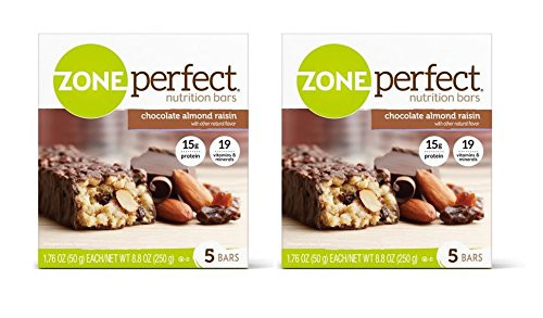 ZonePerfect Chocolate Almond Raisin Nutrition Bars - 5 Count - Pack of 2- ZonePerfect Chocolate Almond Raisin Nutrition Bars - 5 Count - Pack of 2-