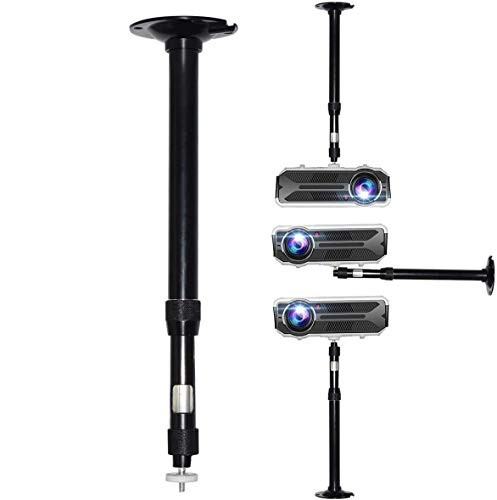 15-25 in Universal Projector Ceiling Mount Height Extendable Projector Wall Mount Video Projector Bracket Stand 3 in 1 360° Rotatable Head Extendable