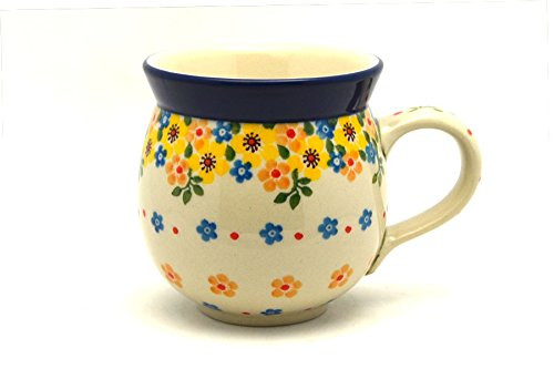 Polish Pottery Mug - 11 oz  Bubble - Buttercup