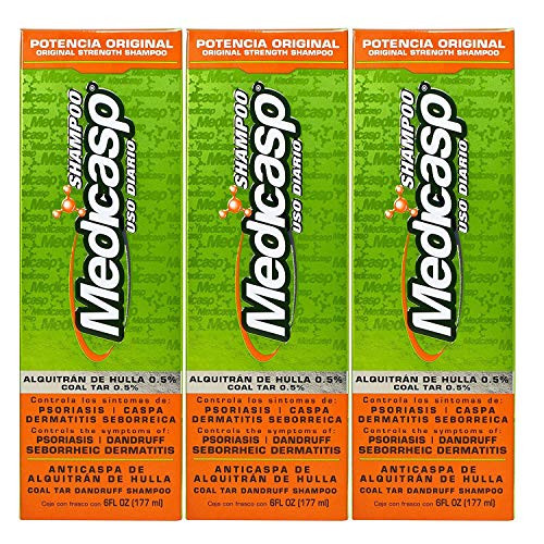 Medicasp Coal Tar Gel Dandruff Shampoo to Treat Seborrheic Dermatitis Psoriasis 3 Pack 6 oz Medicasp Coal Tar Gel Dandruff Shampoo to Treat Seborrheic Dermatitis Psoriasis 3 Pack 6 oz