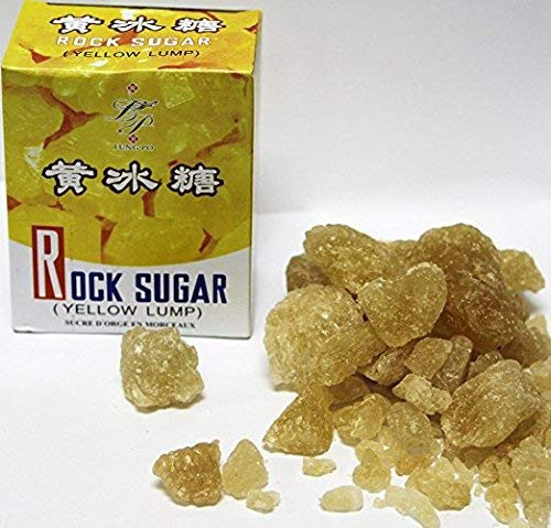 ??? Lung Po Rock crystals Candy Sugar -Yellow Lump Raw Cane Sugar- 16oz - PACK OF 3