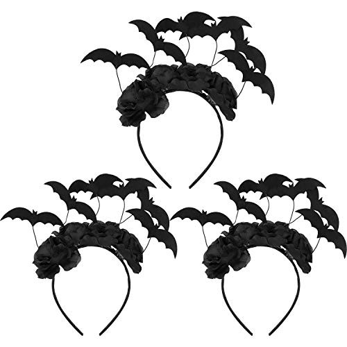 3 Pieces Halloween Bat Headbands Black Bat Wings Headband Costume Accessory for Halloween Party 3 Pieces Halloween Bat Headbands Black Bat Wings Headband Costume Accessory for Halloween Party