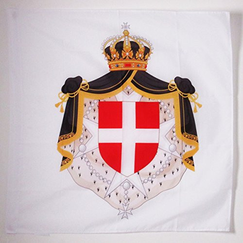 AZ FLAG Order of Malta Coat of Arms Flag 3 x 3 for a Pole - St John of Jerusalem Flags 90 x 90 cm - Banner 3x3 ft with Hole