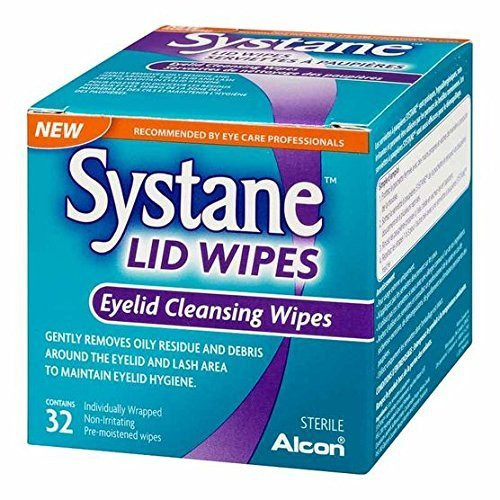 3 x Systane Lid Wipes - Eyelid Cleansing Wipes - Sterile  Count of 32