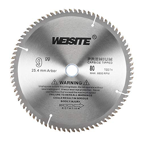 uxcell 9 Circular Saw Blade  80T 3-4 Arbor  Wood TCT Carbide Tipped Slitting Saw