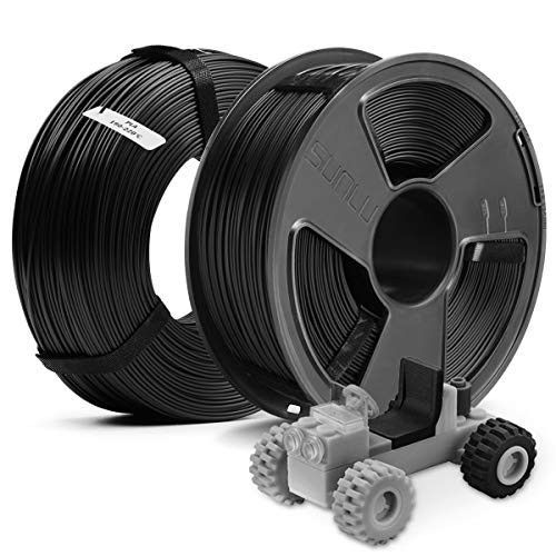 3D Printer PLA Filament 1 75  SUNLU Black PLA 1 75mm of MasterSpool  Fit FDM 3D Printer  1KG Spool  Pack of 2  Dimensional Accuracy --- 0 02 mm  PLA B