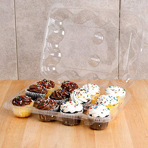 Mini cupcake boxes Mini Cupcake Container, 12 compartment cupcake containers, mini cupcake containers pack of 50 BPA Free, Mini muffin Container