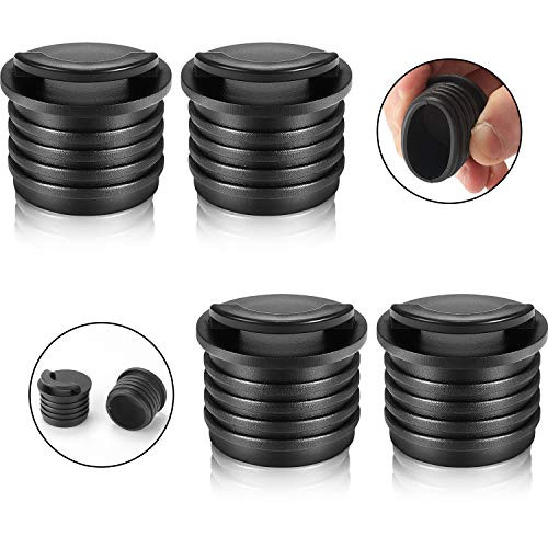 Outus 4 Pieces Boat Scupper Plugs Bung Replacement Plugs Kayak Drain Plug Kayak Scupper Stoppers Plugs Kit for Kayak Canoe Boat Drain Holes  Black -3