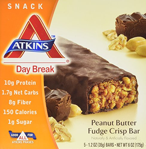 Atkins Day Break Peanut Butter Fudge Crisp Bar  5 Count